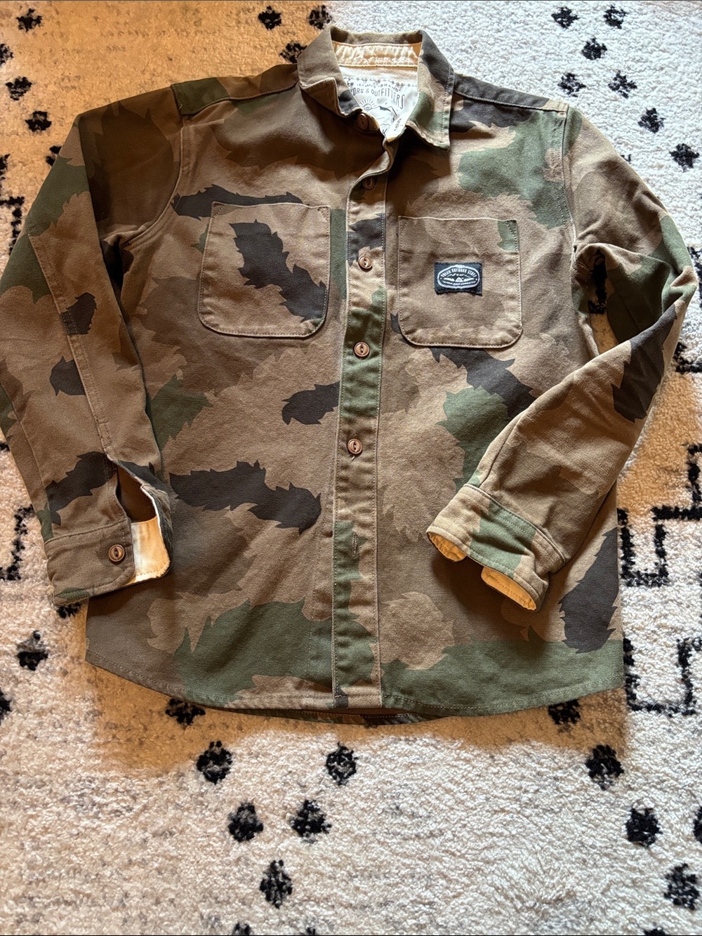 Poler Green & Brown Camo Workshirt Jacket